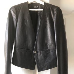 Massimo Dutti - Black Leather Jacket